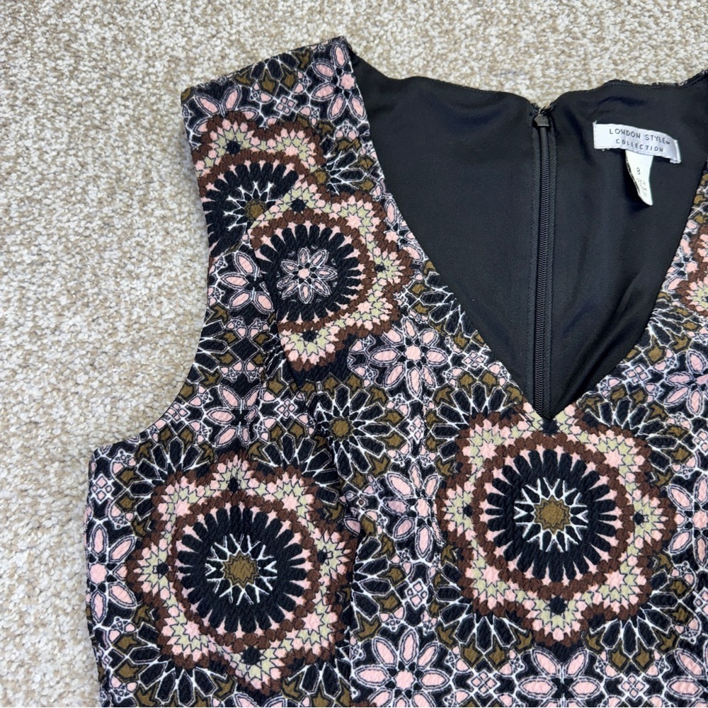 London Style Collection Dress Women’s Floral Size 8 Strech - Picture 4 of 14